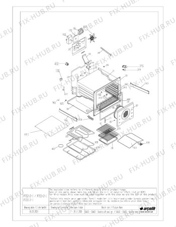 Схема №5 BEKO BR 9441 CTA (6648483100) с изображением Фиксатор для плиты (духовки) Beko 110261031